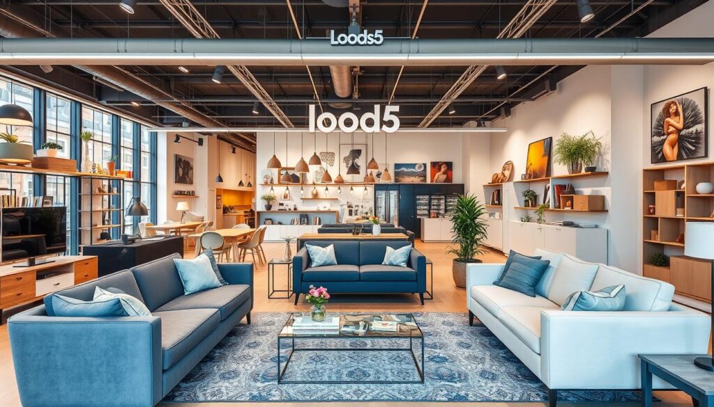 Interieur van een Loods 5 vestiging met trendy meubelcollectie Interieur van een Loods 5 vestiging met trendy meubelcollectie
