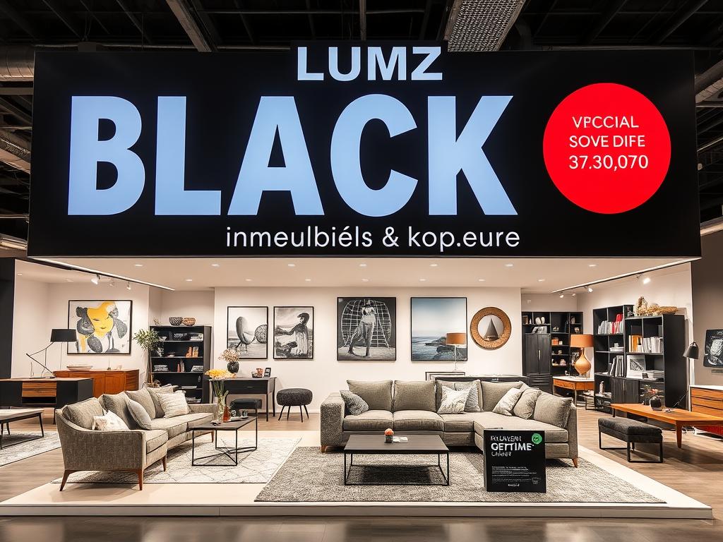 LUMZ showroom met speciale Black Friday meubels sectie LUMZ showroom met speciale Black Friday meubels sectie