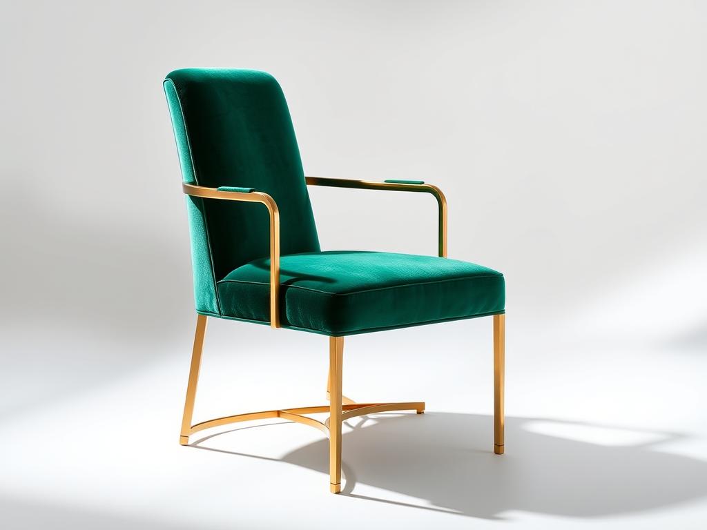 Luxe eetkamerstoel van Eichholtz in fluweel met gouden accenten Luxe eetkamerstoel van Eichholtz in fluweel met gouden accenten