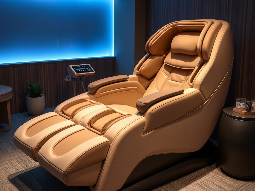 Massage loungestoel met ingebouwde massagefunctie Massage loungestoel met ingebouwde massagefunctie