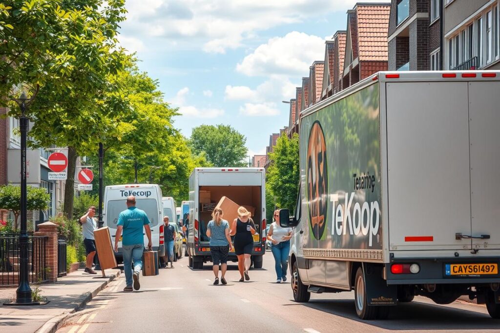Mensen die verhuizen en meubels kopen tijdens de beste tijd van het jaar om meubels te verkopen