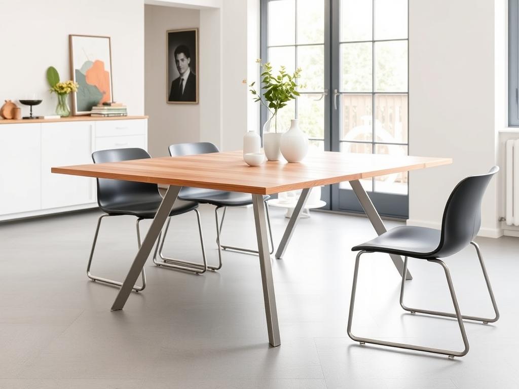Moderne Arco tafel in een licht interieur, voorbeeld van beste kwaliteit meubels Moderne Arco tafel in een licht interieur, voorbeeld van beste kwaliteit meubels