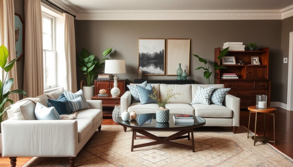 Mooi ingericht interieur met meubels in verschillende prijsklassen Mooi ingericht interieur met meubels in verschillende prijsklassen