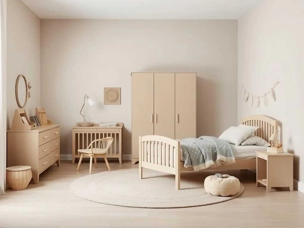 Nieuwe Sfeer's Tijdloos Comfort kinderkamer collectie met neutrale kleuren en aanpasbare meubels Nieuwe Sfeer's Tijdloos Comfort kinderkamer collectie met neutrale kleuren en aanpasbare meubels