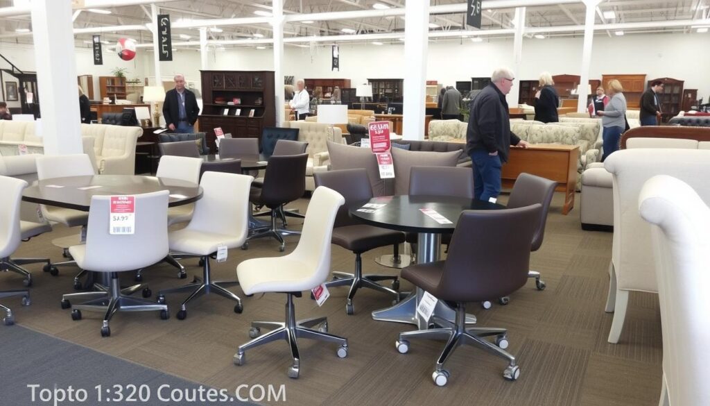 Outlet afdeling met eetkamerstoelen op wieltjes met korting Outlet afdeling met eetkamerstoelen op wieltjes met korting