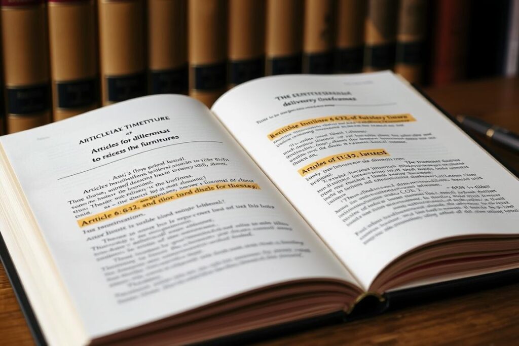 Relevante wetsartikelen uit het Burgerlijk Wetboek over de wettelijke levertijd voor meubels Relevante wetsartikelen uit het Burgerlijk Wetboek over de wettelijke levertijd voor meubels