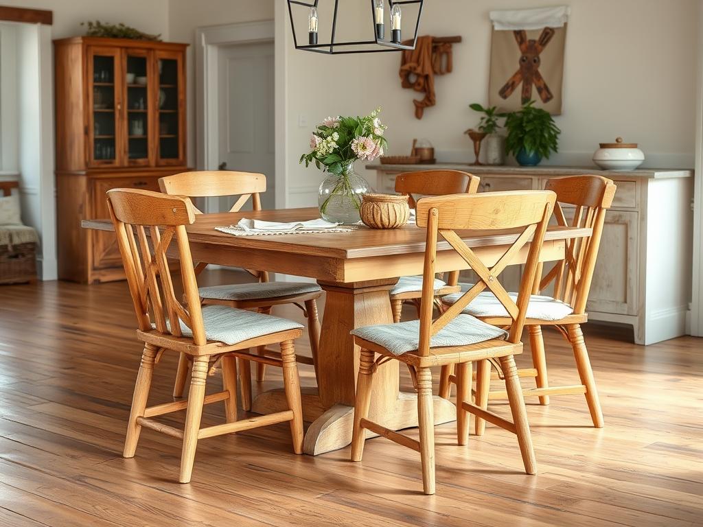 Rustieke stoere eetkamerstoelen van massief hout met natuurlijke afwerking