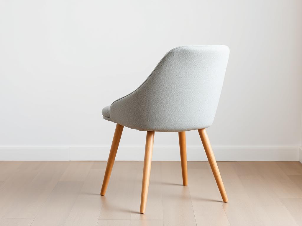 Scandinavische eetkamerstoel met lichtgrijze bekleding en houten poten in de aanbieding bij Nieuwe Sfeer Scandinavische eetkamerstoel met lichtgrijze bekleding en houten poten in de aanbieding bij Nieuwe Sfeer