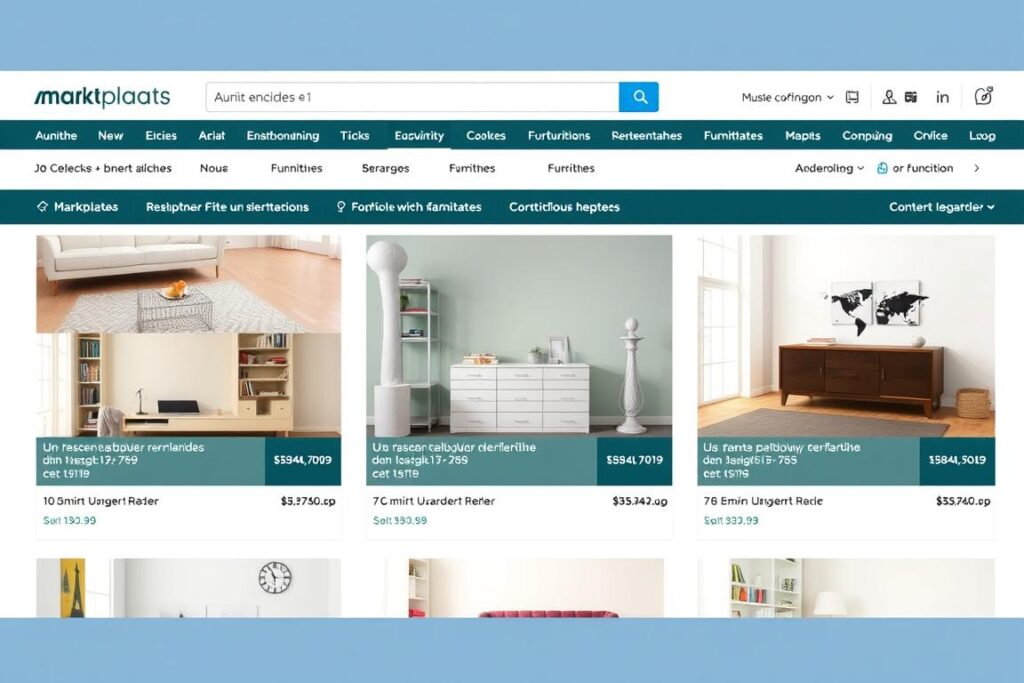Screenshot van Marktplaats met meubels te koop tijdens de beste tijd van het jaar om meubels te verkopen