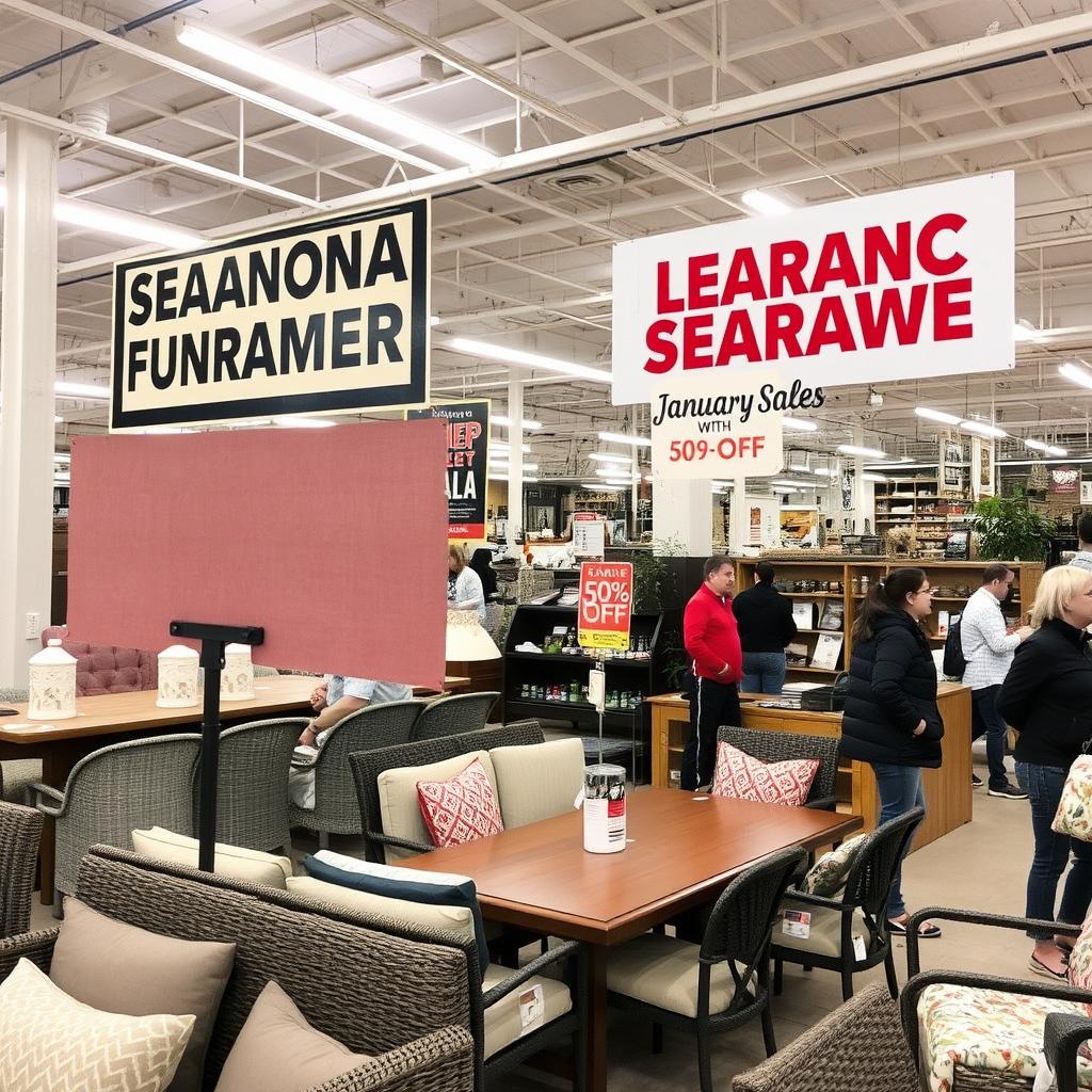 Seizoensuitverkoop van meubels met speciale kortingen Seizoensuitverkoop van meubels met speciale kortingen