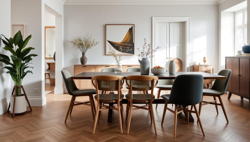 Stijlvolle eetkamer met eetkamerstoelen van Nieuwe Sfeer Stijlvolle eetkamer met eetkamerstoelen van Nieuwe Sfeer