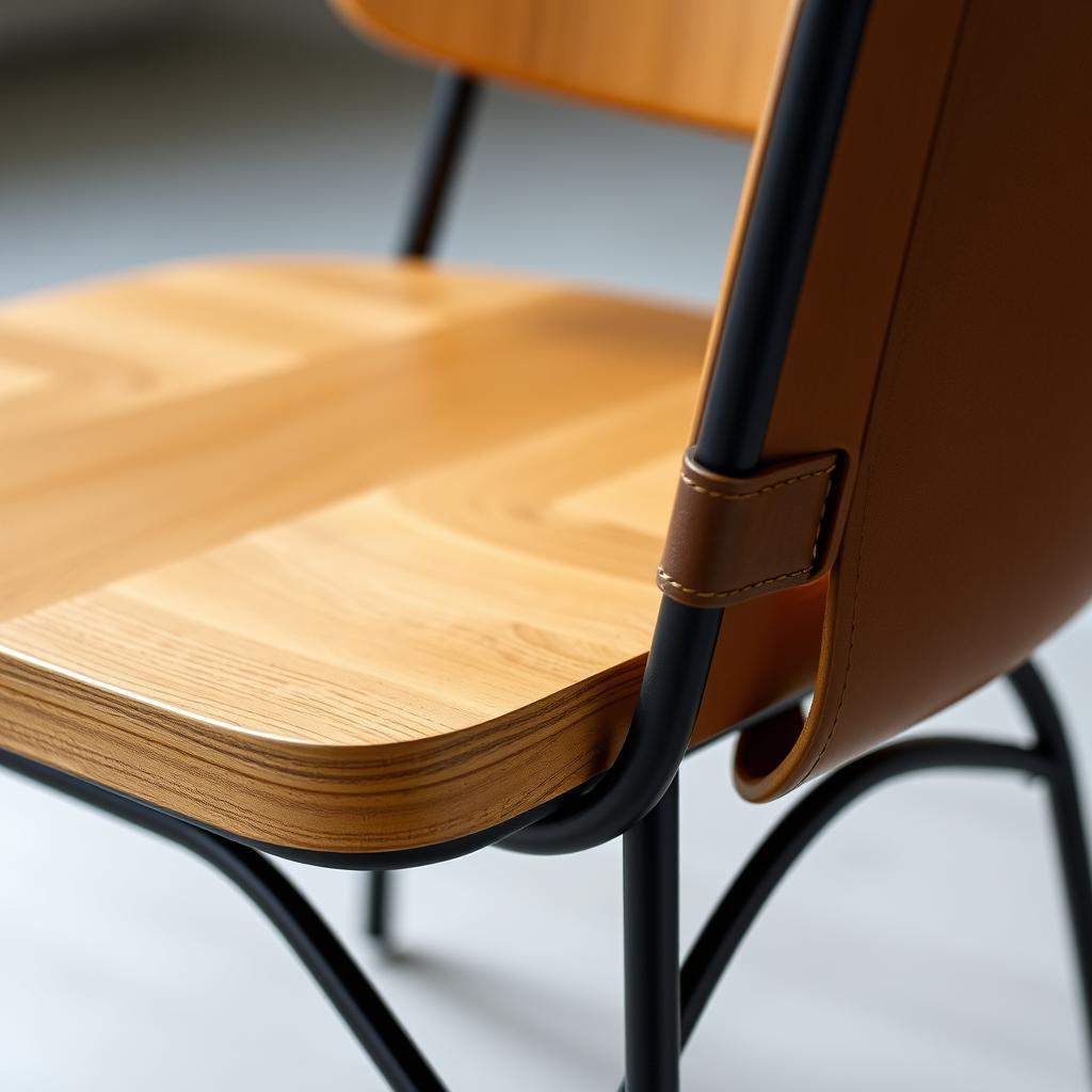 Stoere eetkamerstoelen met combinatie van materialen zoals hout en metaal