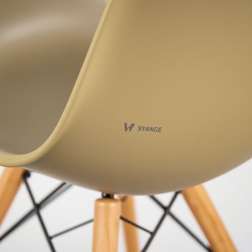 Stoere eetkamerstoelen van duurzaam kunststof met houten poten