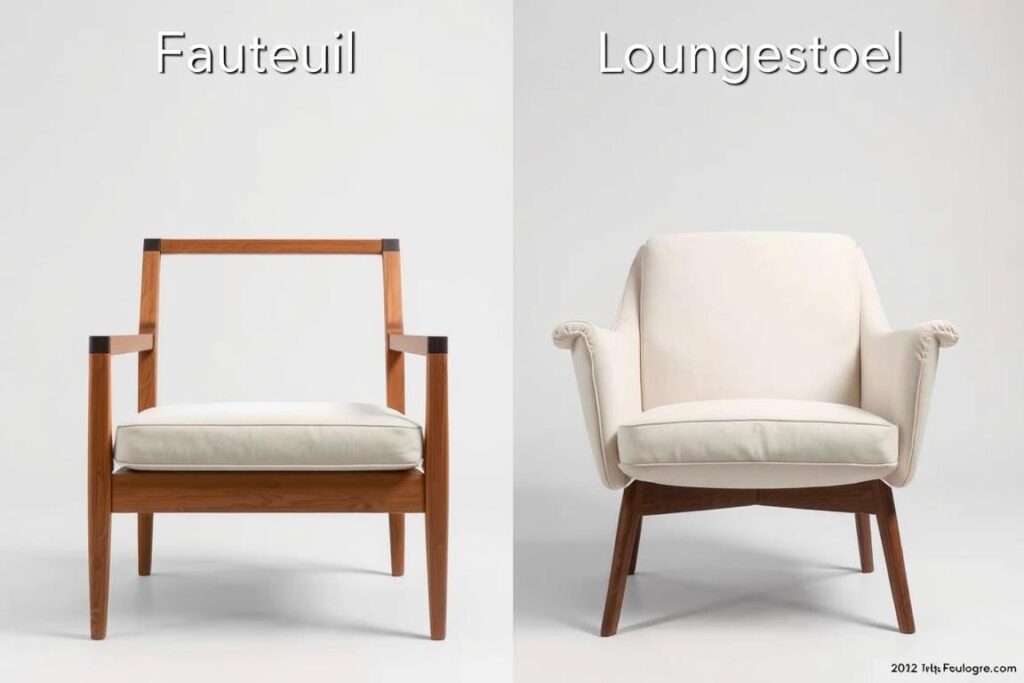 Structurele verschillen tussen fauteuil en loungestoel Structurele verschillen tussen fauteuil en loungestoel