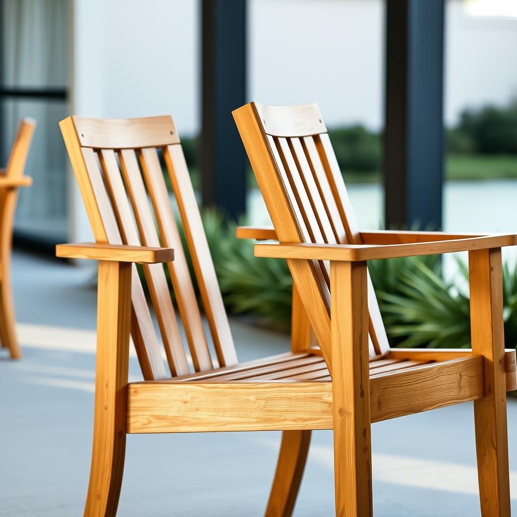 Teakhouten stoel met verstelbare rugleuning voor optimaal comfort Teakhouten stoel met verstelbare rugleuning voor optimaal comfort