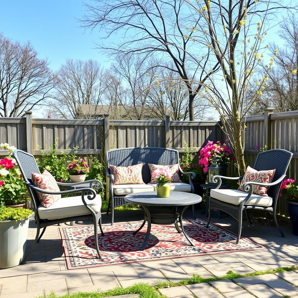 Tuinmeubels die worden verkocht in de lente, de beste tijd van het jaar om meubels te verkopen