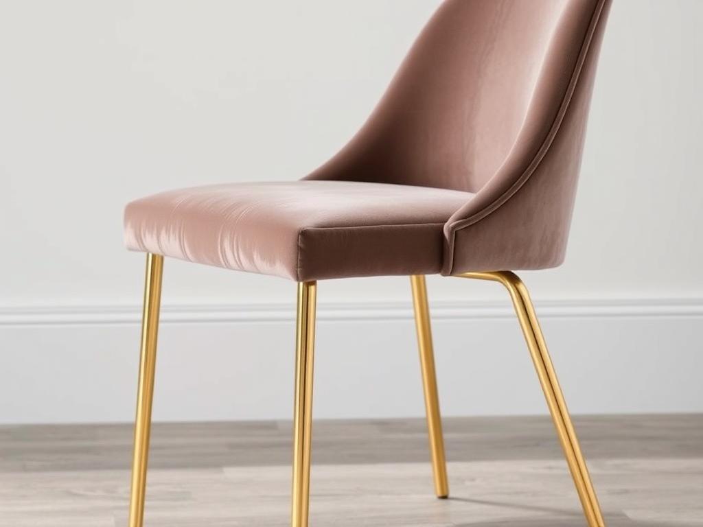 Velvet eetkamerstoel met gouden poten in taupe kleur in de aanbieding bij Nieuwe Sfeer Velvet eetkamerstoel met gouden poten in taupe kleur in de aanbieding bij Nieuwe Sfeer