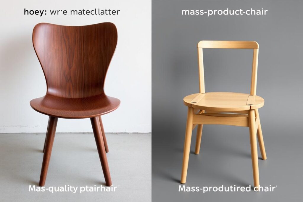 Vergelijking tussen design meubels en fast furniture, illustreert waarom zijn meubels zo duur Vergelijking tussen design meubels en fast furniture, illustreert waarom zijn meubels zo duur