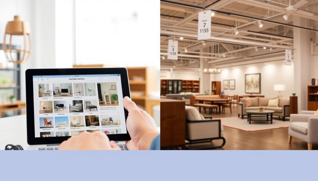Vergelijking tussen online en fysieke meubelwinkels, belangrijk bij het bepalen wanneer meubels het goedkoopst zijn Vergelijking tussen online en fysieke meubelwinkels, belangrijk bij het bepalen wanneer meubels het goedkoopst zijn