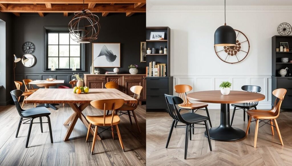 Verschillende combinaties van eetkamerstoelen en tafels in de aanbieding bij Nieuwe Sfeer Verschillende combinaties van eetkamerstoelen en tafels in de aanbieding bij Nieuwe Sfeer