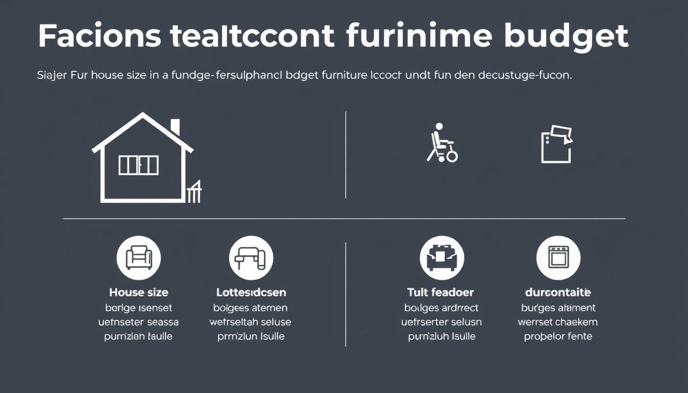 Verschillende factoren die het budget voor meubels bepalen, inclusief woninggrootte, kwaliteitsniveau en levensstijl