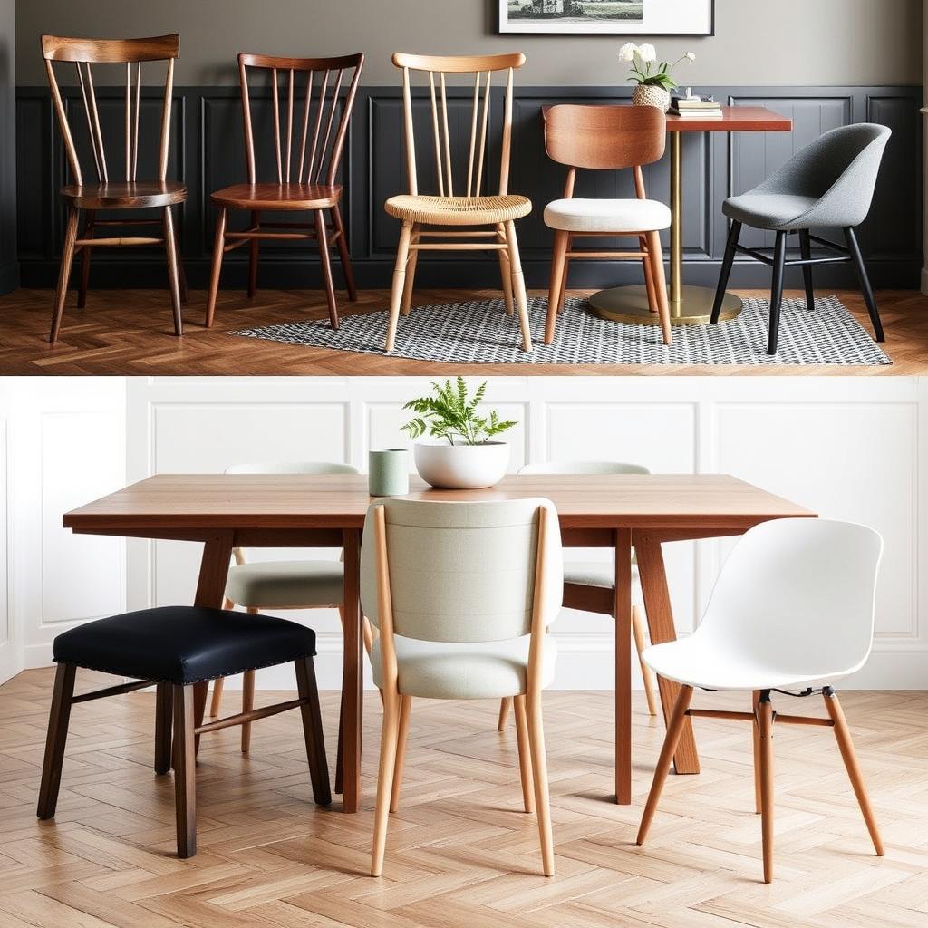 Verschillende typen eetkamerstoelen voor verschillende stijlen
