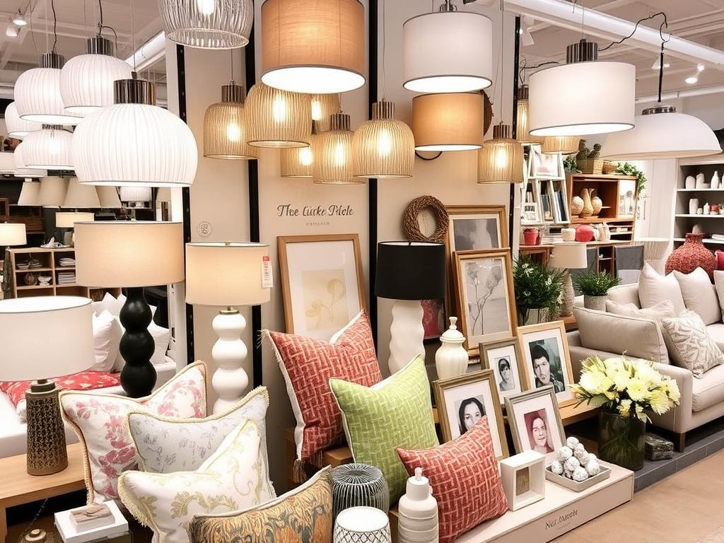 Verschillende woonaccessoires zoals verlichting, kussens en decoratie Verschillende woonaccessoires zoals verlichting, kussens en decoratie