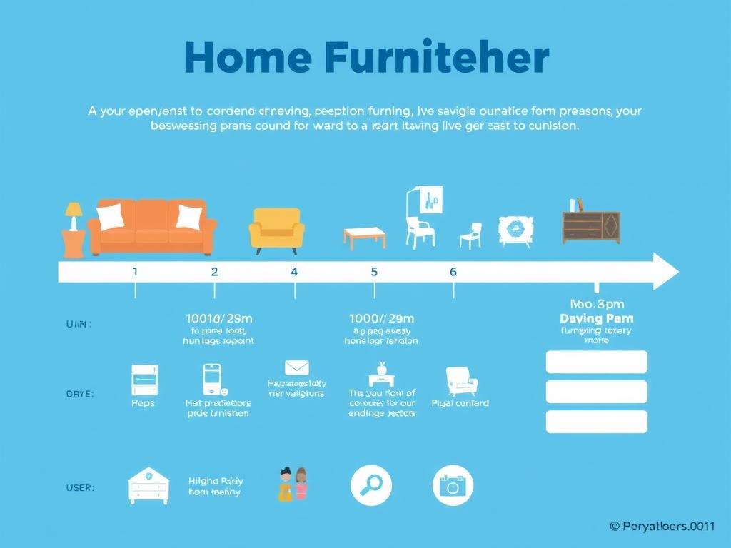 Visuele weergave van een spaarplan voor woninginrichting Visuele weergave van een spaarplan voor woninginrichting