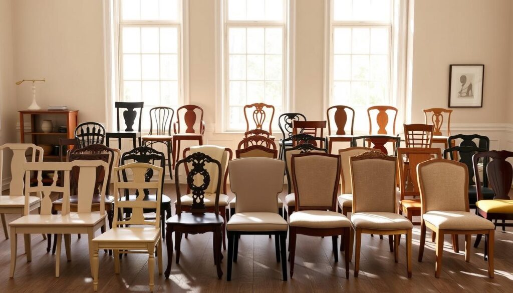 diverse stijlen eetkamerstoelen