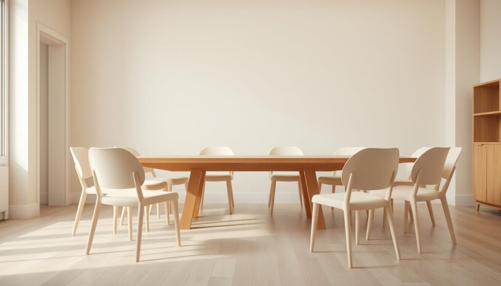 optisch ruimtelijk effect met lichte stoelen