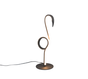De REALITY Tafellamp INGO heeft een ronde voet en een doorlopende lusvormige LED die een abstracte, artistieke vorm vormt. Het strakke, minimalistische ontwerp werpt een zachte gloed, waardoor het een stijlvolle moderne tafellamp is voor elke ruimte.