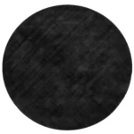 Het Vloerkleed Rond Handgemaakt Viscose Zwart is een groot, rond zwart vloerkleed van handgeweven viscose, met een zachte, fluweelachtige textuur met subtiele schaduwvariaties over het oppervlak.