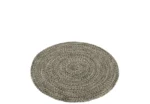Een klein Miami Outdoor vloerkleed in zwart en wit, tegen een witte achtergrond.