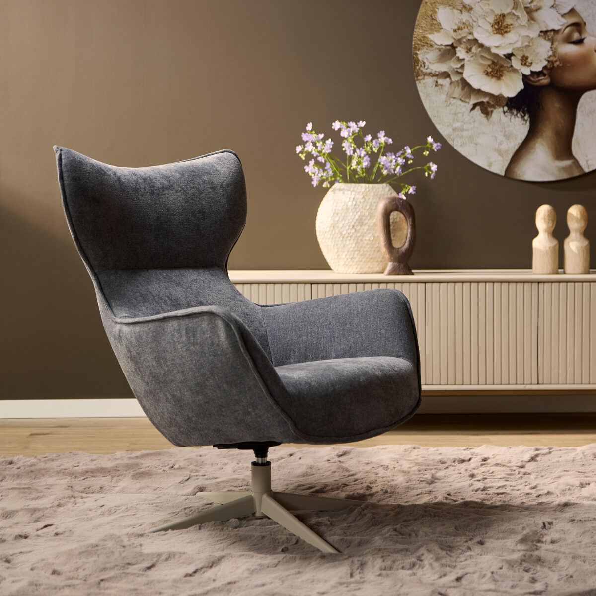 Fauteuil Julia | Antraciet - Afbeelding 1