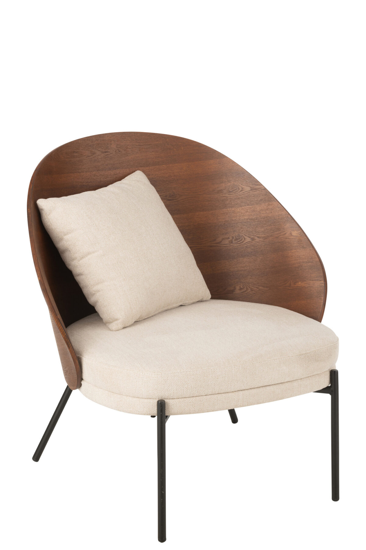 Ligstoel Lone Ply Wood Bruin/Grijs - Afbeelding 1