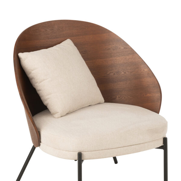 Ligstoel Lone Ply Wood Bruin/Grijs
