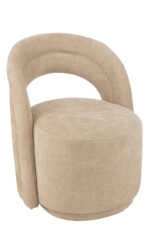 Bijzetstoel Beige Textiel Modern
