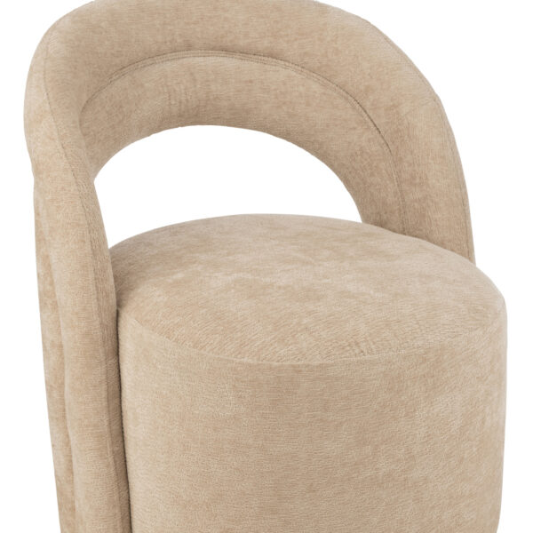 Bijzetstoel Beige Textiel Modern