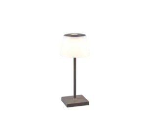 De Reality Tafellamp Sanchez is een moderne tafellamp met een slanke metalen voet, een slanke verticale steel en een witte, licht taps toelopende kap. Als de lamp aanstaat, straalt hij een zacht, sfeervol licht uit.