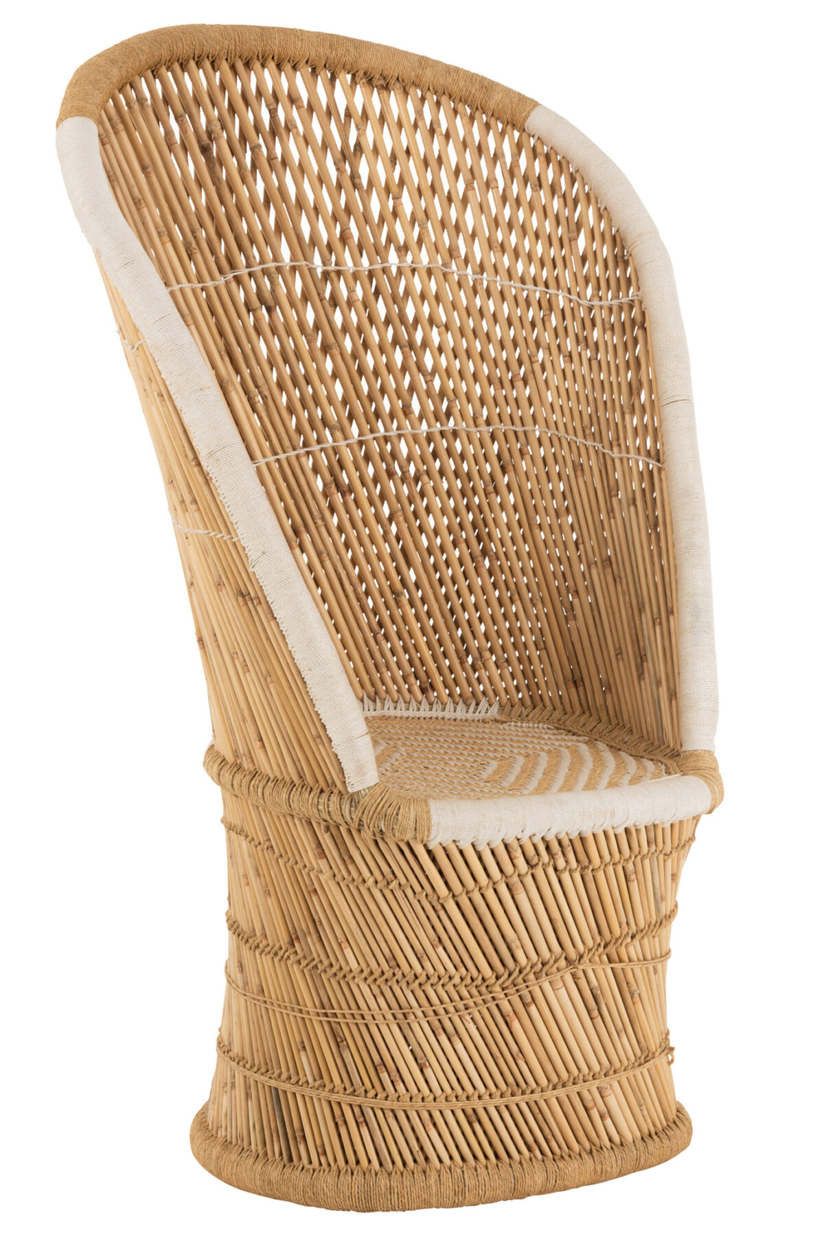 Stoelleuning Bamboe Natuur/Wit Volwassene - Afbeelding 1