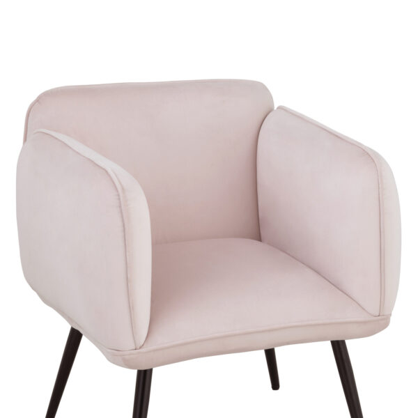 Stoel Luxe Lichtroze Textiel/Metaal