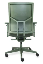 De Workliving Zuidas Comfort Special Edition Groen ergonomische bureaustoel (NEN 1335) heeft een modern groen design met een hoge netrugleuning, verstelbare armleggers en een onderstel met vijf wielen. Deze uitvoering wordt geleverd zonder lendensteun.