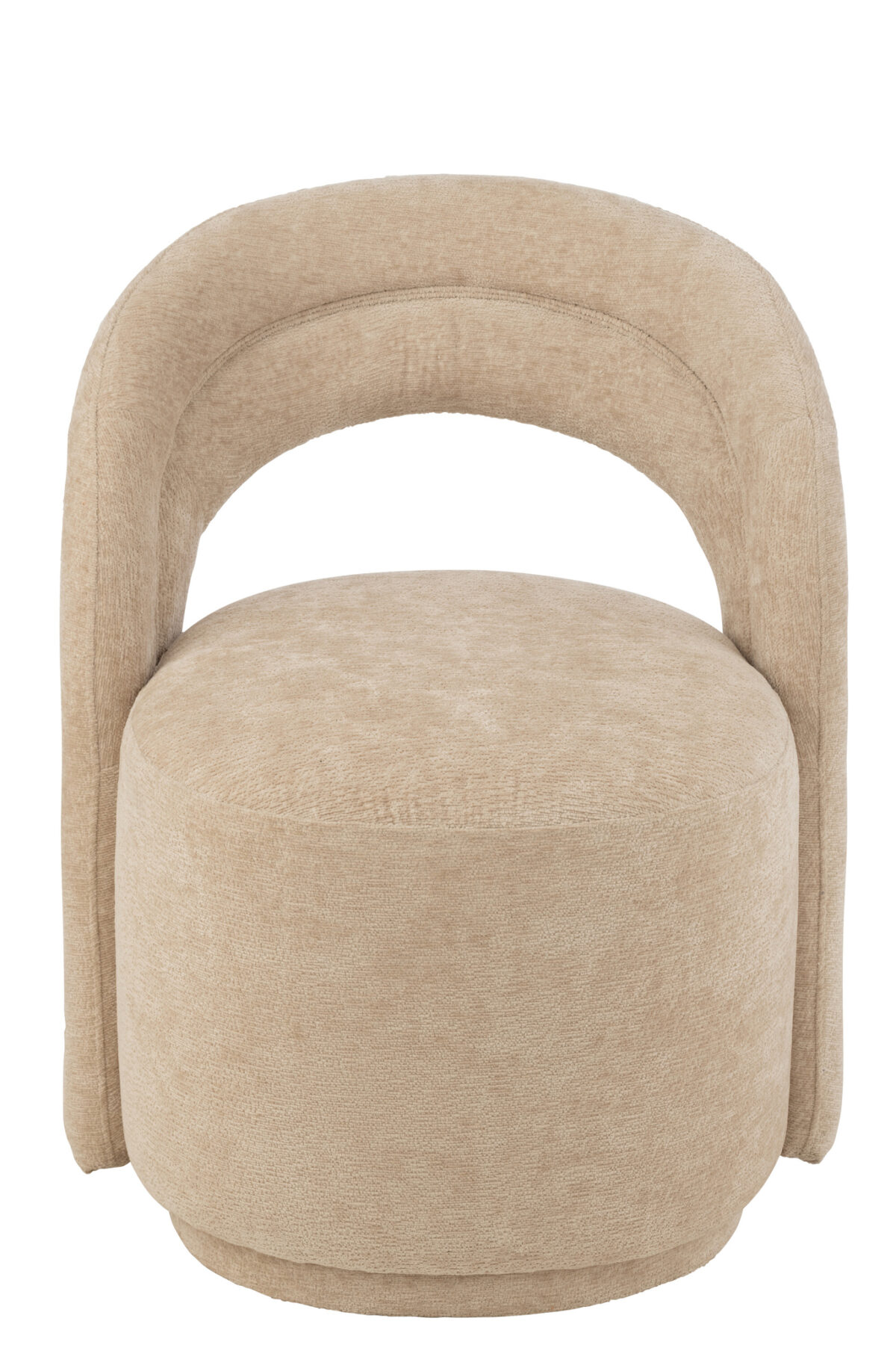 Bijzetstoel Beige Textiel Modern - Afbeelding 2