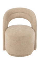 Bijzetstoel Beige Textiel Modern - Afbeelding 2