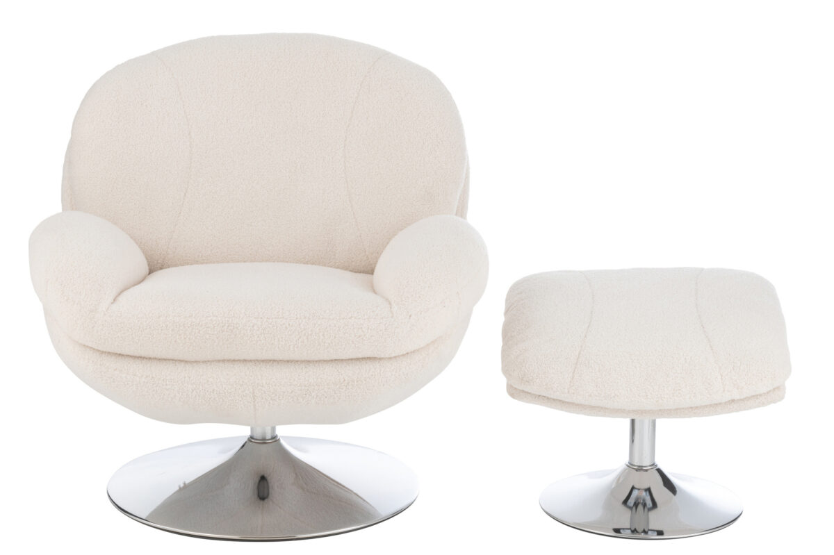 Relaxstoel + Voetenbankje Lay Room/Zilver - Afbeelding 2