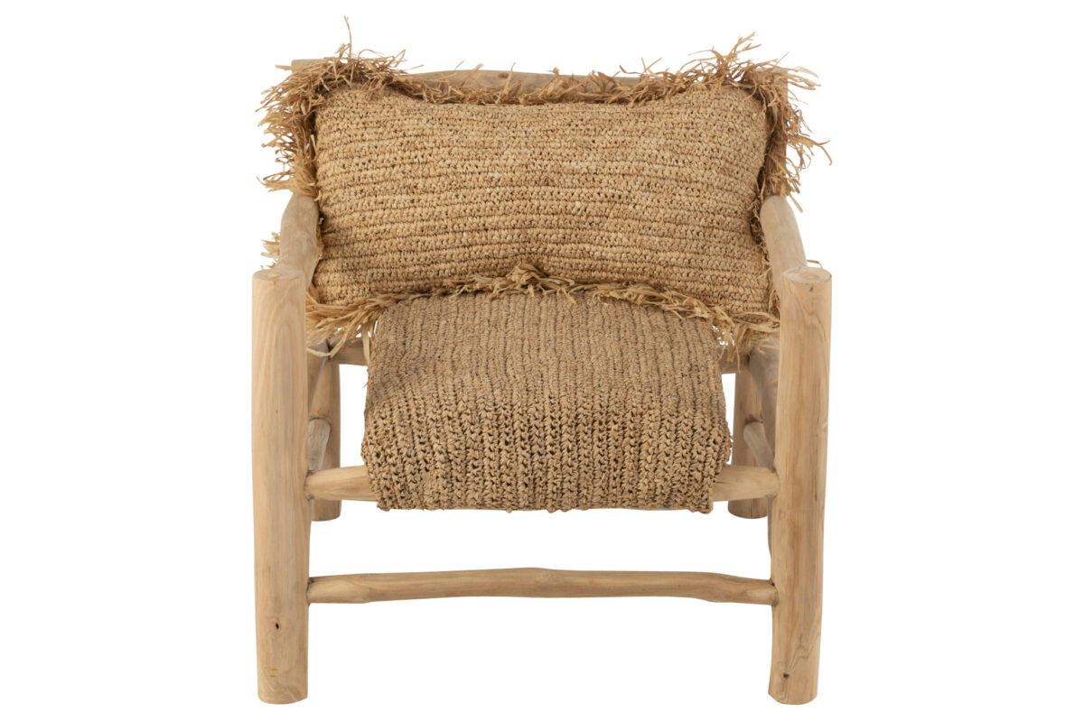 Stoel Timo Raffia/Teak Natuurlijk - Afbeelding 2