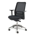 De Workliving Dreamliner Mesh - Bureaustoel Ergonomisch Design (N)EN 1335 heeft een netrugleuning, verstelbare armleuningen, een gevoerde zitting en een verchroomd onderstel met vijf wielen voor comfort en mobiliteit op je werkplek.