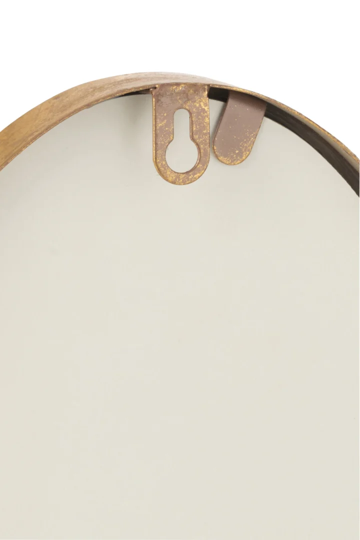 Een close-up van de Mirror Abstract MDF/Glass Gold Small.