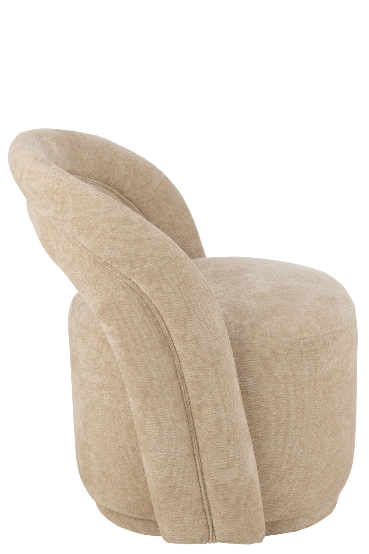 Bijzetstoel Beige Textiel Modern - Afbeelding 3