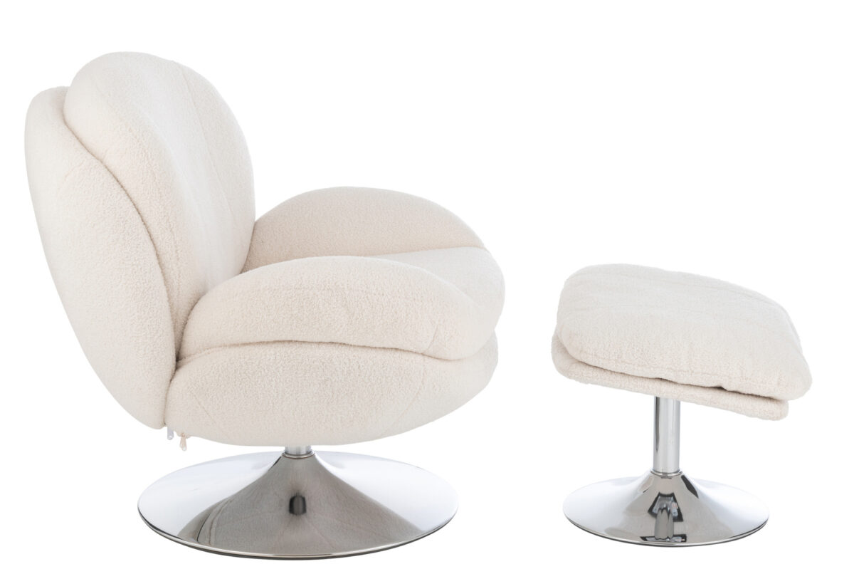 Relaxstoel + Voetenbankje Lay Room/Zilver - Afbeelding 3